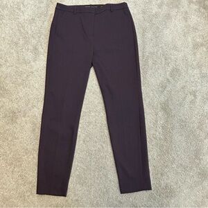 RW&CO eggplant purple suiting stretch lining slim leg ankle curvy pants 6 NWOT